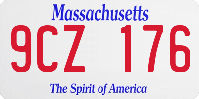 MA license plate 9CZ176