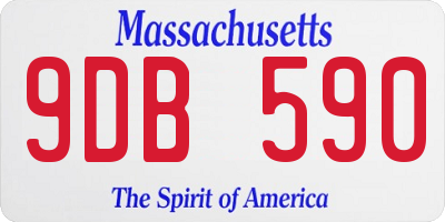 MA license plate 9DB590