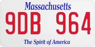 MA license plate 9DB964