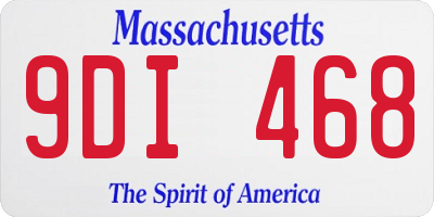 MA license plate 9DI468