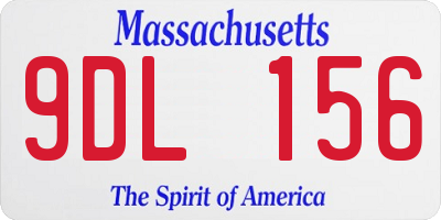 MA license plate 9DL156