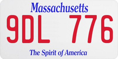 MA license plate 9DL776