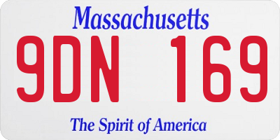MA license plate 9DN169