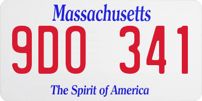 MA license plate 9DO341