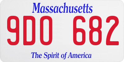 MA license plate 9DO682