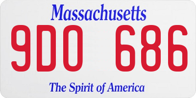 MA license plate 9DO686