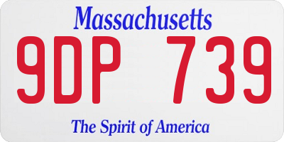 MA license plate 9DP739