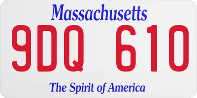 MA license plate 9DQ610