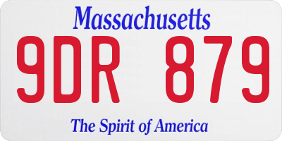 MA license plate 9DR879