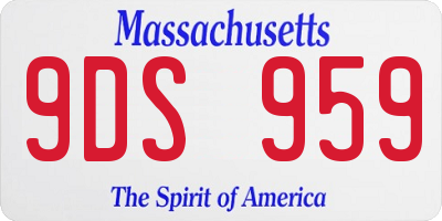 MA license plate 9DS959
