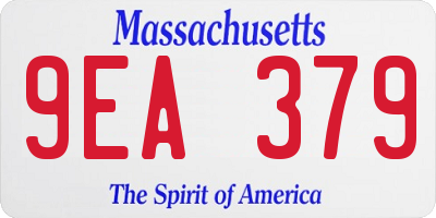 MA license plate 9EA379