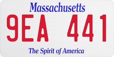 MA license plate 9EA441