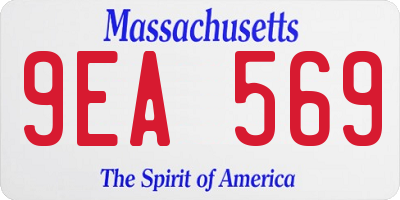 MA license plate 9EA569