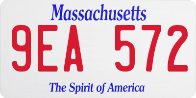 MA license plate 9EA572