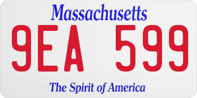 MA license plate 9EA599