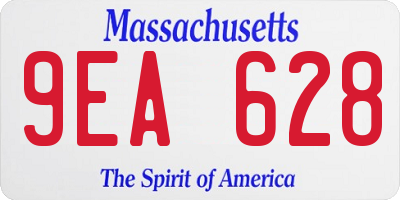 MA license plate 9EA628