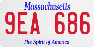 MA license plate 9EA686