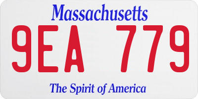 MA license plate 9EA779