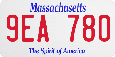 MA license plate 9EA780