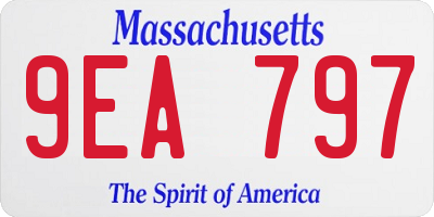 MA license plate 9EA797