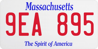 MA license plate 9EA895