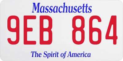 MA license plate 9EB864