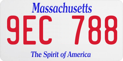 MA license plate 9EC788