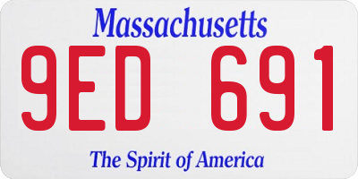 MA license plate 9ED691