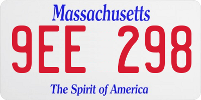 MA license plate 9EE298