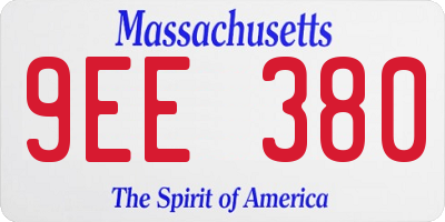 MA license plate 9EE380