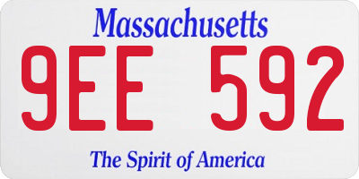 MA license plate 9EE592