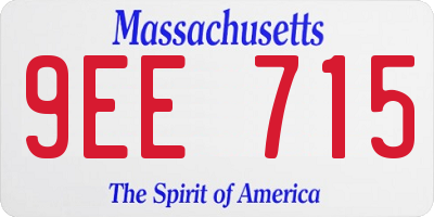 MA license plate 9EE715