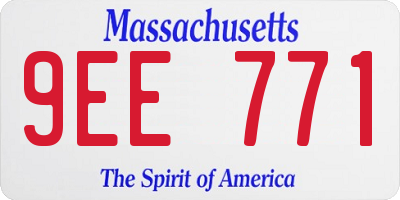 MA license plate 9EE771