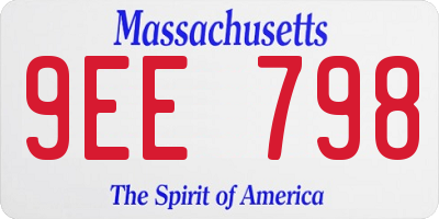 MA license plate 9EE798