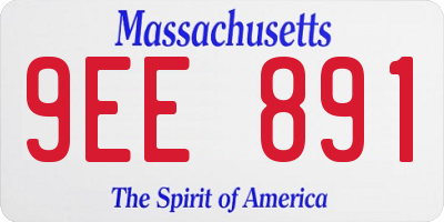 MA license plate 9EE891
