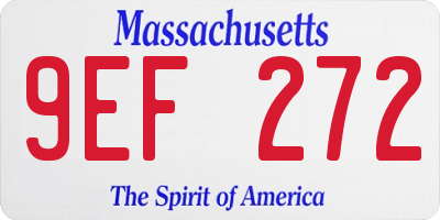 MA license plate 9EF272