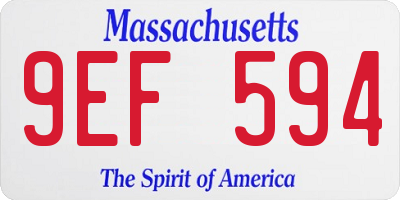MA license plate 9EF594