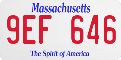 MA license plate 9EF646
