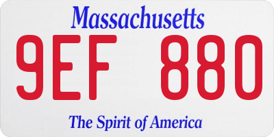 MA license plate 9EF880
