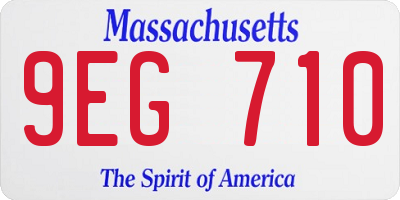 MA license plate 9EG710
