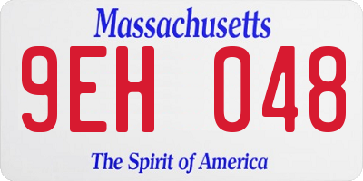 MA license plate 9EH048