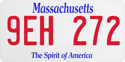 MA license plate 9EH272