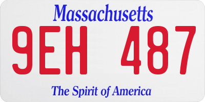 MA license plate 9EH487