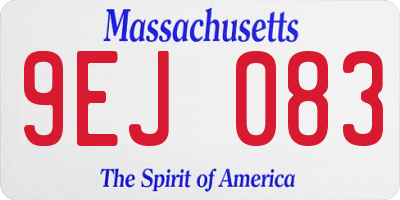MA license plate 9EJ083