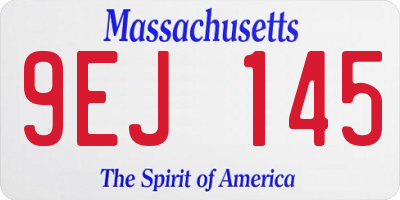 MA license plate 9EJ145