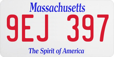 MA license plate 9EJ397