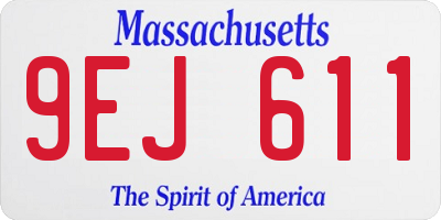 MA license plate 9EJ611