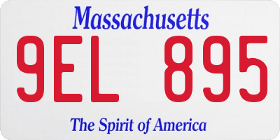 MA license plate 9EL895