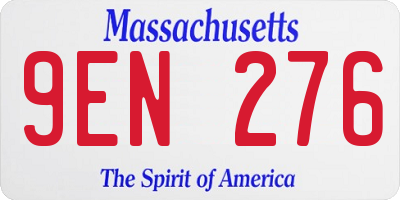 MA license plate 9EN276