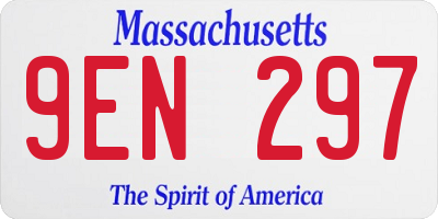 MA license plate 9EN297